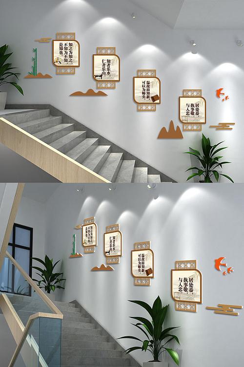 广州黄埔区楼梯文化墙装修